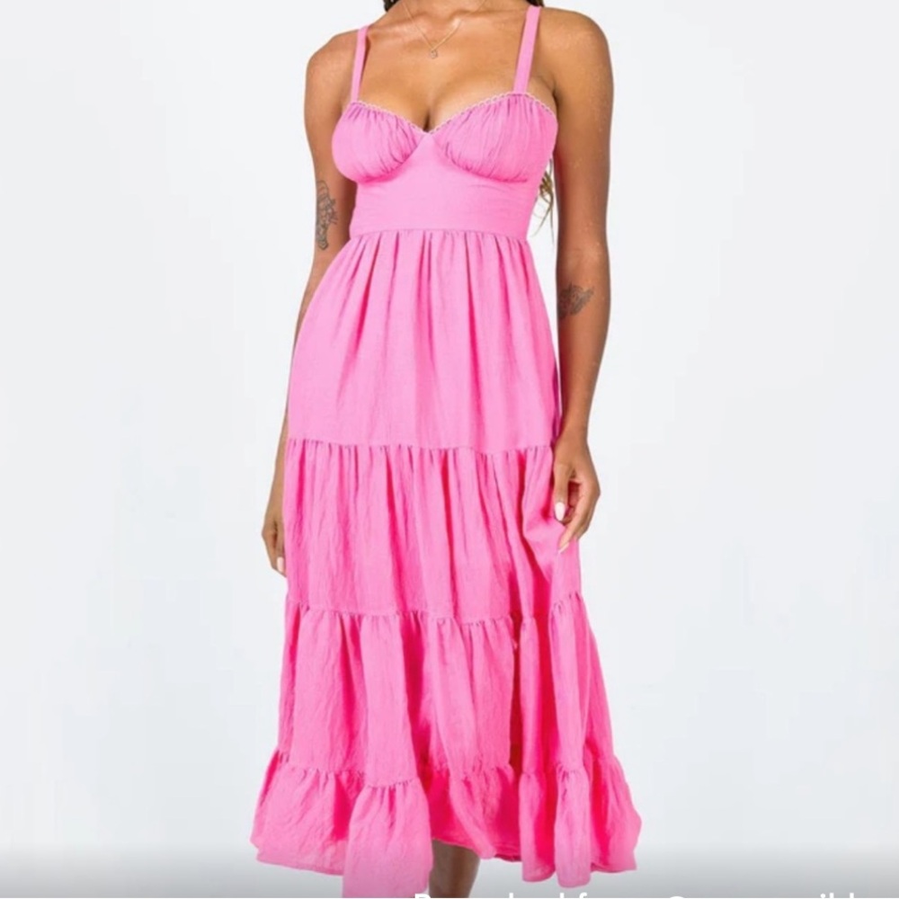 Princess Polly Pink Midi Dress - Picture 2 of 7